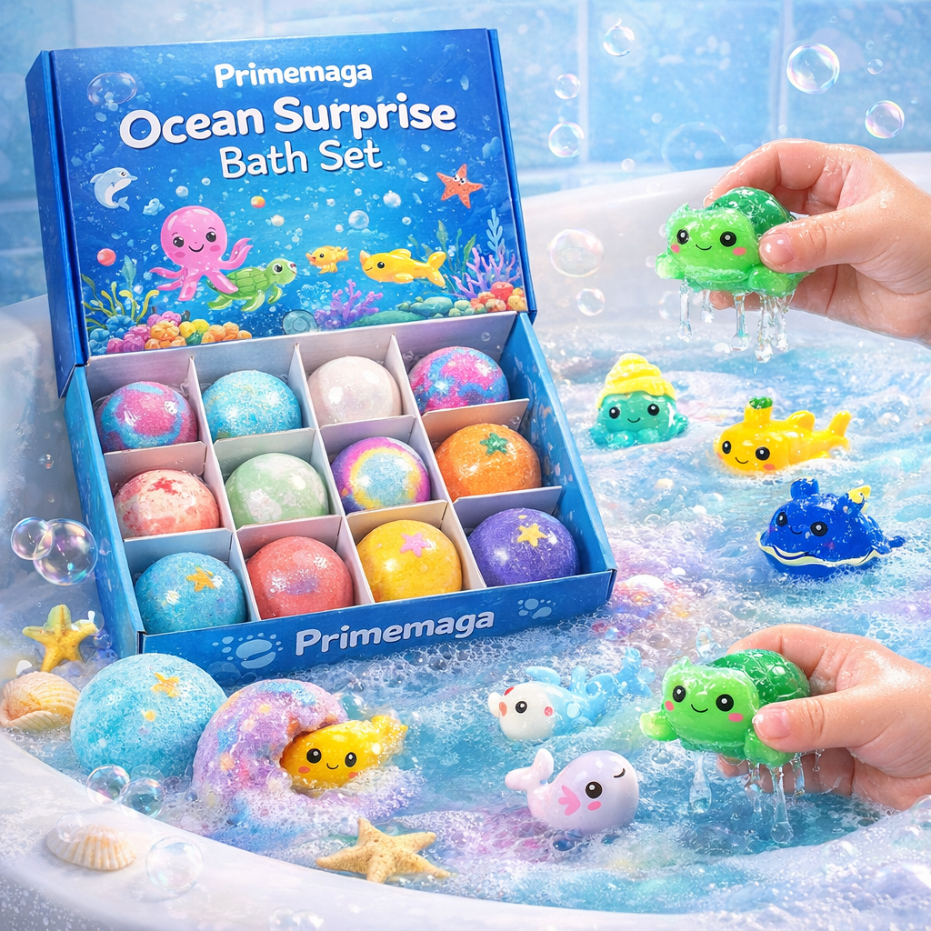 Primemaga Ocean Surprise Toy Bath Bomb Set