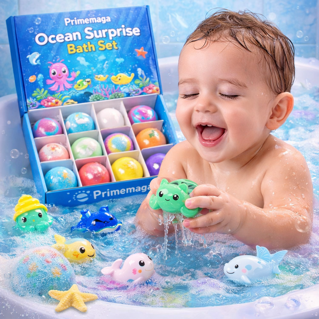 Primemaga Ocean Surprise Toy Bath Bomb Set