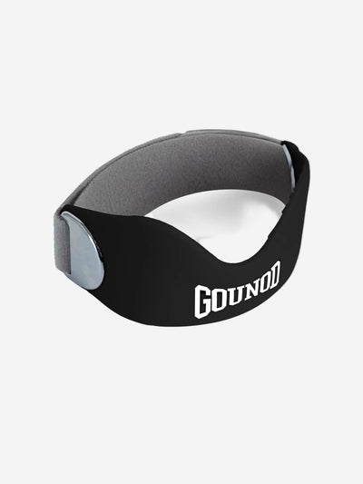 Black and gray wristband with 'Gound' branding on a white background